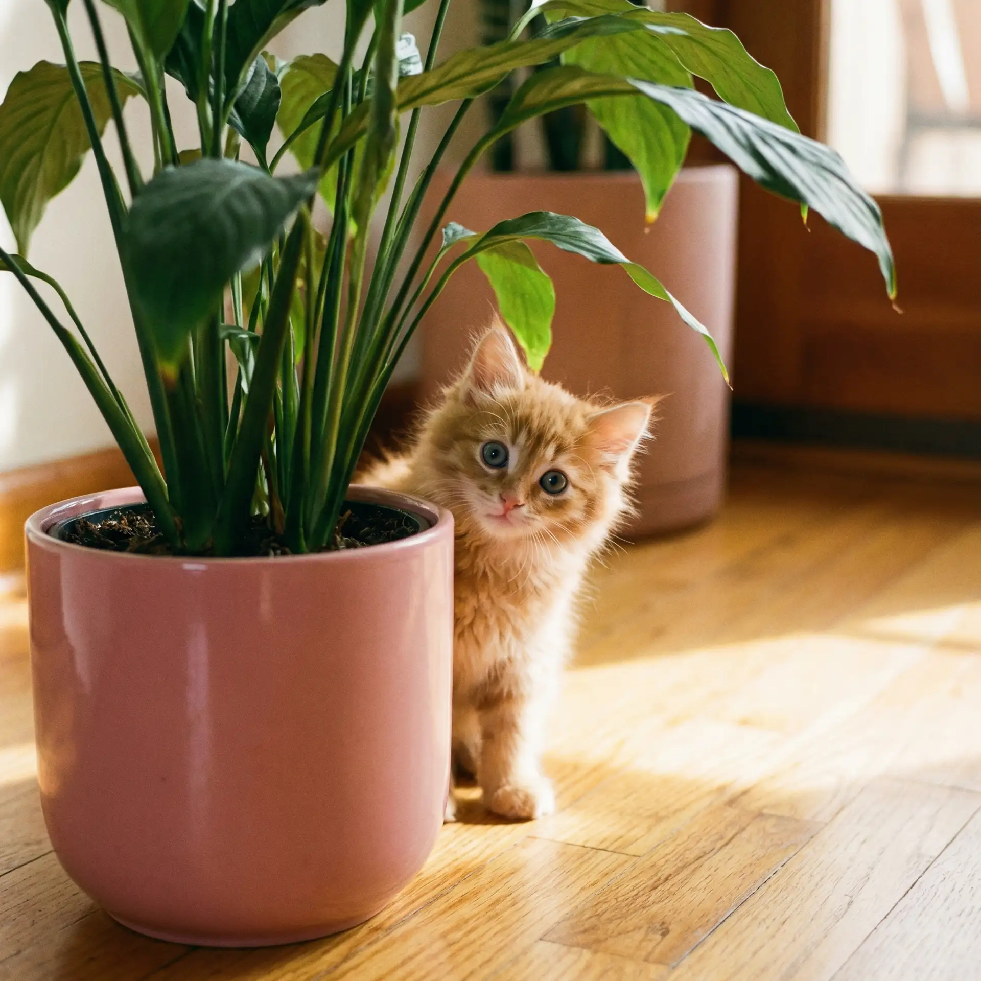 小猫从花盆后探头 - 十大黄台不收费直播